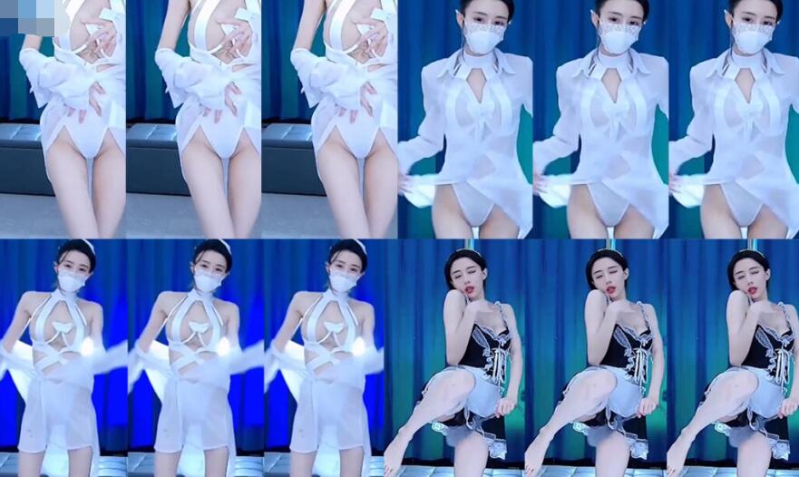 【CC、白妖妖】透视连体内衣，拉扯钉子勒B（2V）