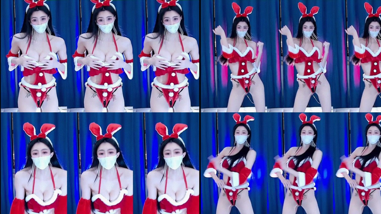 【CC、白妖妖】圣诞献礼，黑色小内内定制热舞（1V）