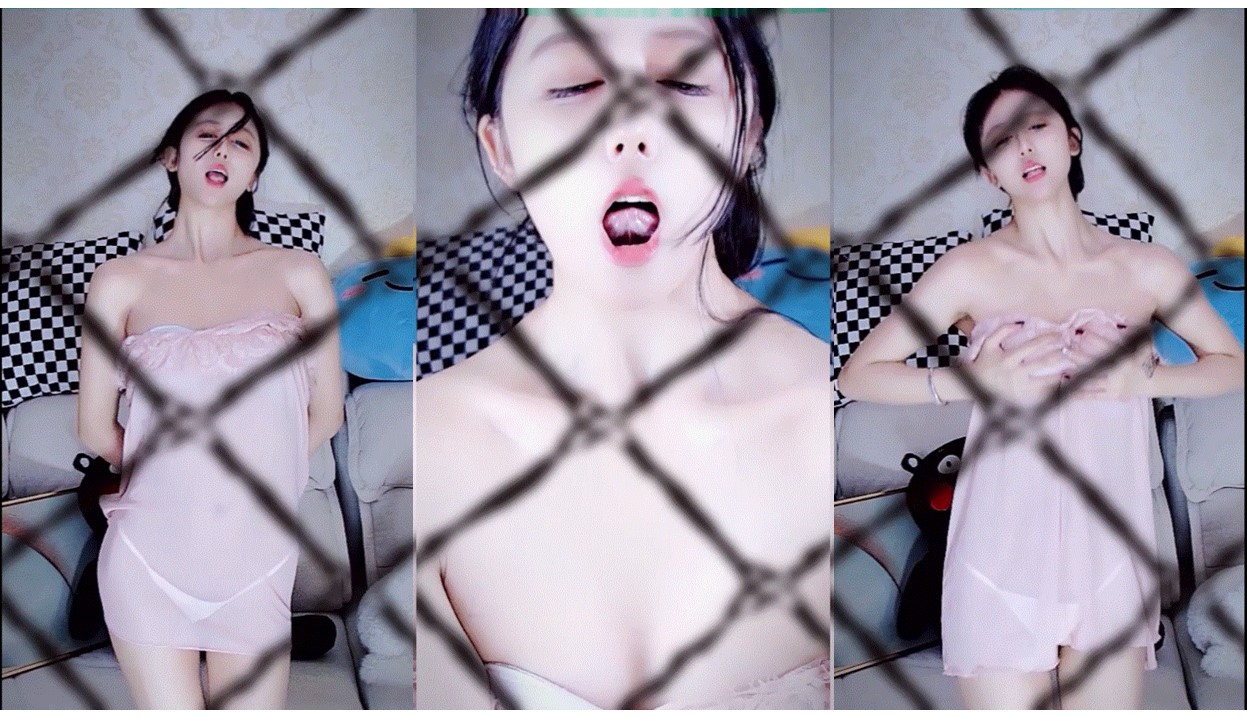 【CC、欣彤】薄纱睡裙 露内白色丁字（1V）