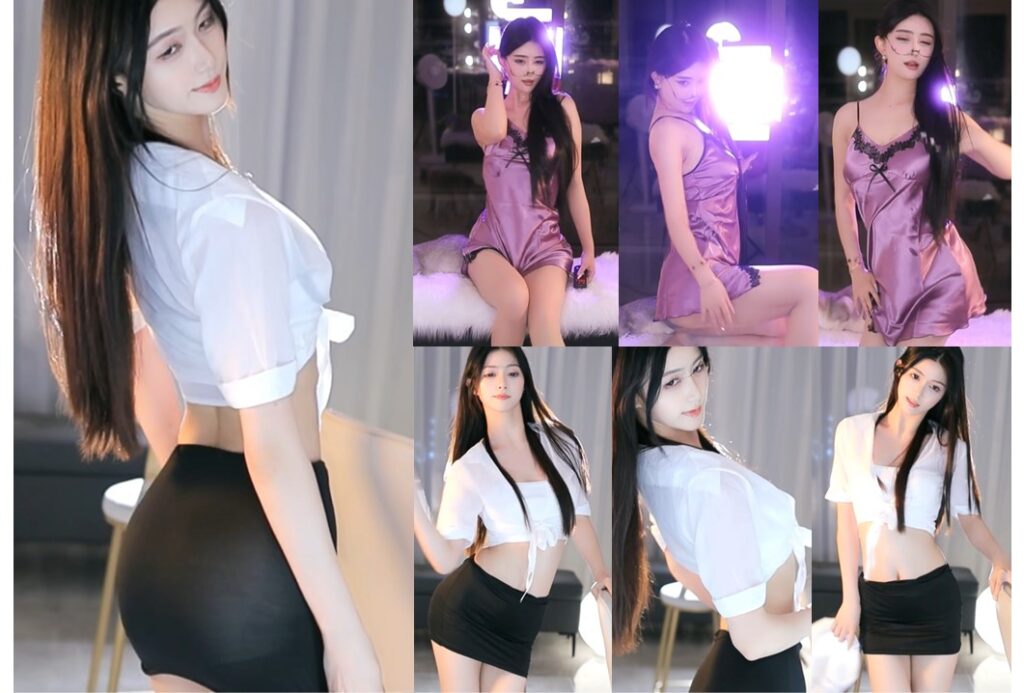 【虎牙、可爱兔】性感包臀裙，紫色战袍，妩媚十足（2V）