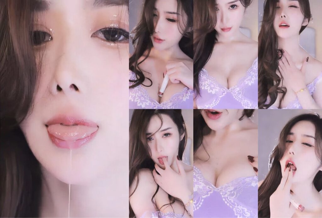 【虎牙、猫崽崽三分糖】拉丝口水，太性感了，舔手指，插胸揉奶，太有感觉了，好顶（1V）