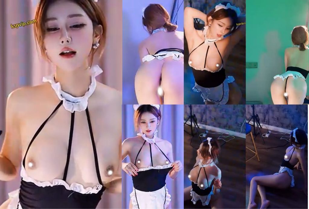 【CC、胡椒】女仆装扮，露出奶子，撅屁股露出小穴，胡椒的定制从来没有失望过，人美舞美（1V）